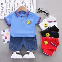 IENENS 2023 New Boy Clothing Sets Summer Baby Boy Cartoon Clothes Suit Short Sleeves Shirts+Shorts Outfits Set for Kids 0-4Years