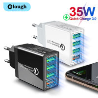 【Free-delivery】 C&amp;T e-Mart Elough 35W Quick Charge 3.0 4 USB Charger สำหรับ11 7 S9 QC3.0 EU UK Fast ชาร์จโทรศัพท์มือถือ