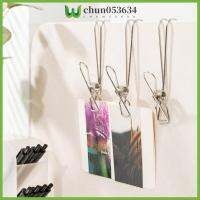 CHUN053634 หางยาวหางยาว ที่หนีบผ้า ยาวขึ้น เหล็กไร้สนิม คลิปโครเชต์ถัก ของใหม่ เสื้อผ้าสำหรับเด็ก คลิปหนีบสะดวก บ้านในบ้าน