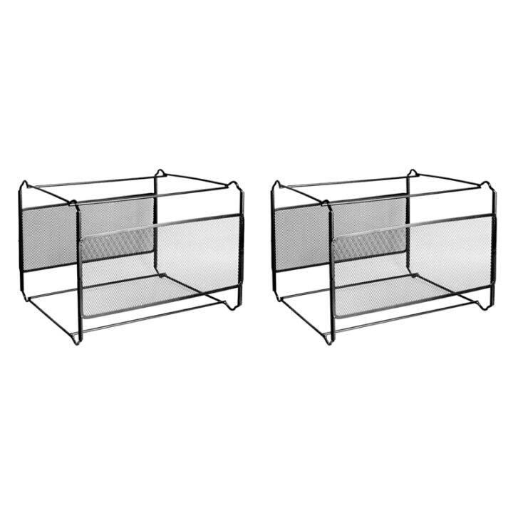 2x-a4-mesh-metal-file-organizer-box-hanging-file-folder-box-desk-storage-holder-shelf-holder-storage-for-office-home