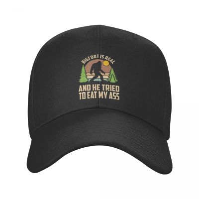 Classic Bigfoot Is Real And He Tried To Eat My Ass Baseball Cap Men Women Custom Adjustable Unisex Dad Hat Hip Hop Snapback Caps