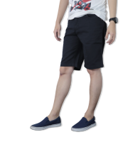 Bovy Black Cotton twill Short  - กางเกงคอตตอลขาสั้นสีดำ รุ่น 1036-10