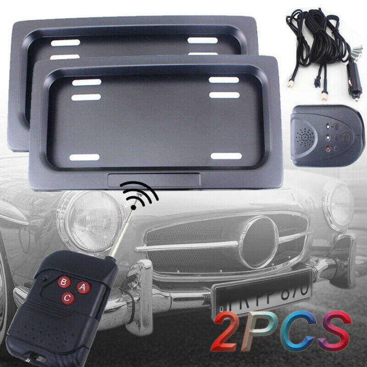 US Modified License Plate Card Holder Auto Remote Control License Plate