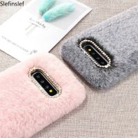 {OLI STUDIO}น่ารักอบอุ่น Furry Fluffy Case ForS8 S9 S10 S7S10e Note10 Plus SoftPlushBack Coque Capas