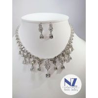 Neriza Jewelry/ เครื่องประดับเจ้าสาวเพชรสังเคราะห์ รับประกันประกายไฟเทียบเท่าเพชรแท้ จัดส่งฟรีพร้อมกล่องNSW039