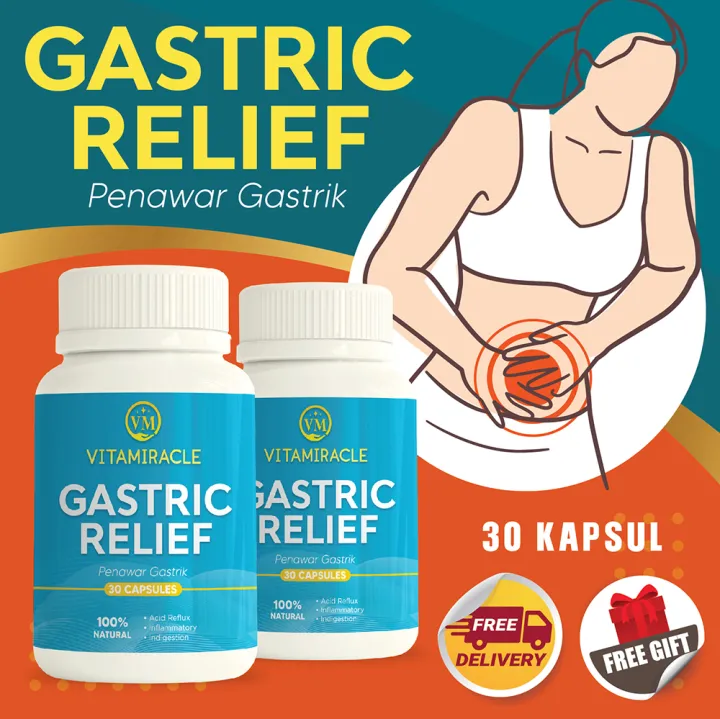 Ubat Gastrik Gastrik Relief 30 Biji Penawar Gastrik Kapsul Gastrik Gerd Gastric Heartburn