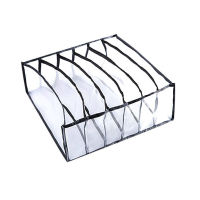 Underwear Storage Bag Mesh Folding Storage 6 Compartments Foldable Clothes Storage Bag Transparent Portable Clothe Organizer