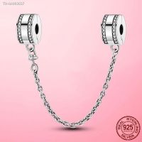 ▣❀ 925 Silver Beads Classic Safety Chain Stopper Clip Charms Fit Original Pandora Bracelet Silver 925 Jewelry Making Gift