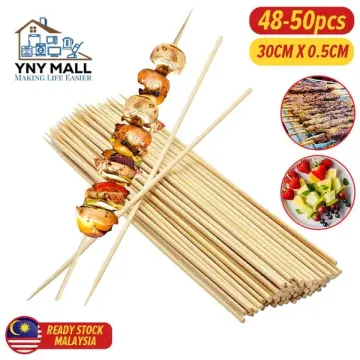 90pcs Bamboo Stick Food Grade Bamboo Skewer Sticks Disposable