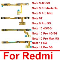 Tombol Daya Hidup Mati Kabel Fleksibel Sakelar Kunci Volume untuk Xiaomi Redmi Note 9 Pro Max Note 9S 9T 10 10S 11 Pro 4G 5G Suku Cadang Pengganti