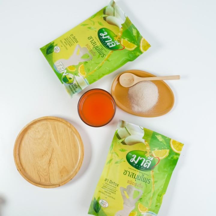 โฉมใหม่-malee-instant-powder-tea-ชามาลี-ซองเขียว-มาลี-สมุนไพรไทย-150-g-ชนิดซงดื่ม