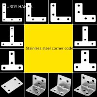 10Pcs/lot L-shaped Stainless Steel Right Angle Bracket Cupboard Thick Corner Code Furniture Fixed Tools Home Hardware Supplies