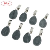 8 Teardrop Stone Tablecloth Weights Stainless Steel Metal Holder Clip Buckles DIY Hanging Cloth Party Picnic Table Cover Decorat