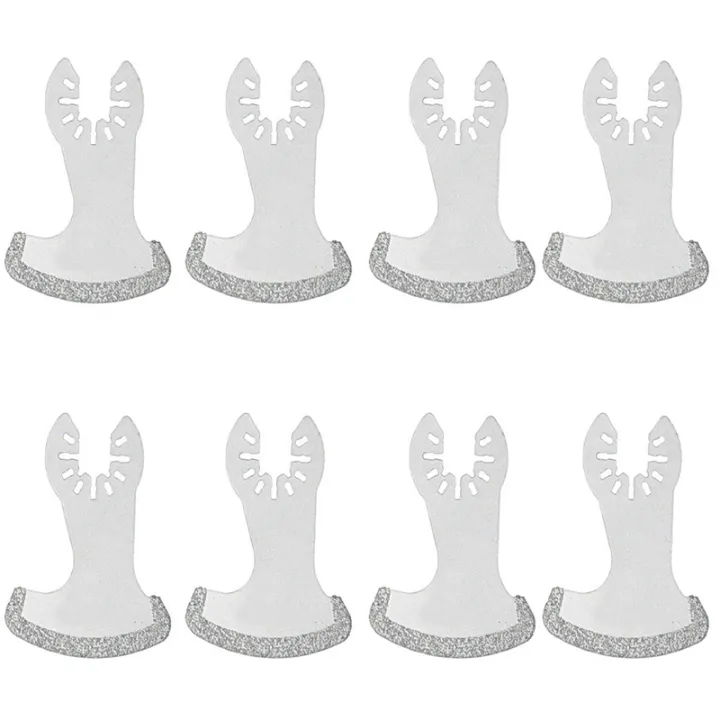 8 Pcs Oscillating Multi Tool Diamond Segment Swing Grit Grout Blades for Cutting Wood Tools