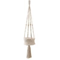 ที่แขวน Macrame ที่ทำด้วยมือตัวยึดกระถางดอกไม้ Macrame ที่แขวนของตกแต่งแขวนผนังบ้าน