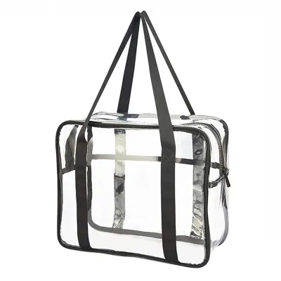 Organizer Beach Bag Zipper Jelly Bag Travel Tote Cosmetic Bags Women Clear Handbag Jelly Bag Clear Tote