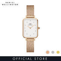 Quadro Daniel Wellington 20X26มม. กด Lumine ด้วยหน้าปัดสีขาว-นาฬิกาสำหรับผู้หญิง-นาฬิกาผู้หญิง-นาฬิกาแฟชั่น-DW ทางการ-คริสตัลแท้