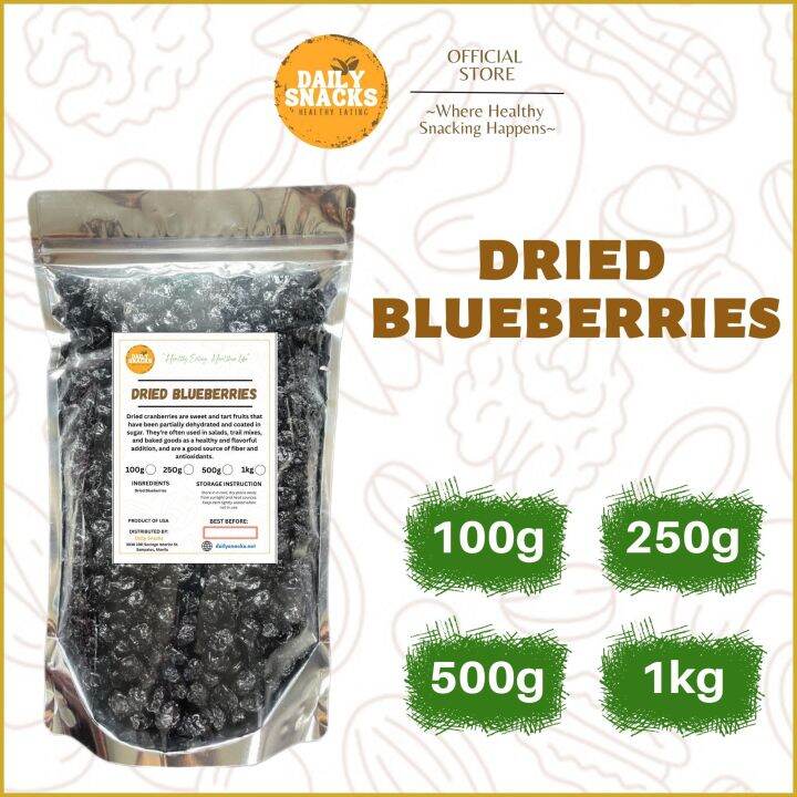 Dried Blueberries (USA) 100g, 250g, 500g, 1kg Lazada PH