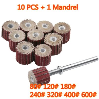 10PC For Dremel Accessories Sandpaper Sanding Flap Polishing Wheels Sanding Disc Shutter Polishing Wheel For Rotary Tool Cleaning Tools