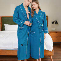 Men Plus Bust 6XL Kimono Nightgown Spring Summer Pajamas Set Bathrobe Sleepwear Nightgown Male Nightwear Loose Home Wear Nighite