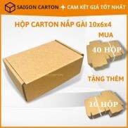 Hộp giấy carton nắp gài gói hàng online siêu sang size 10x6x4 cm mua 40