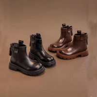 รองเท้าเด็กผู้หญิงรองเท้าบู้ตหนังมาร์ติน Sepatu BOOT Pendek Tznret168รองเท้าบูทของเด็กผู้หญิงตะวันตกเจ้าหญิงสำหรับฤดูใบไม้ร่วง/ฤดูหนาว