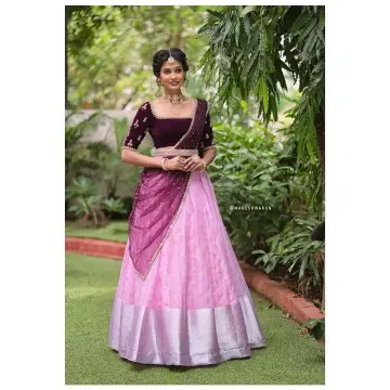 Popular Pink Lace Lehenga Choli and Pink Lace Chaniya Choli Online Shopping