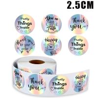 100-500PCS Round Thank You Label Stickers Thank You for your order Adhestive Stickers Gift Envelope Sealing Shipping Mail Labels Stickers Labels