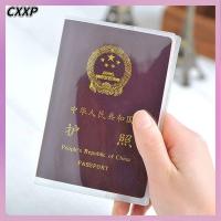 CXXP 6Pcs ฝ้าโปร่งใส ปกหนังสือเดินทาง พร้อมที่ใส่บัตรประชาชน กระเป๋าเงินบัตรเครดิตธุรกิจ เคสพีวีซีพีวีซี กันน้ำกันน้ำได้ พีวีซีใส กระเป๋าใส่การ์ด พาสปอร์ต