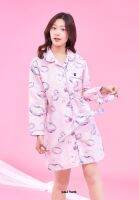 PAUL FRANK เดรสชุดนอน WOMENS LS DRESS JULIUS BUNNY SPACE DRIFTER