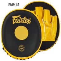 Fairtex focus mitts  Speed &amp; Accuracy FMV15 Black-Gold for Training Muay Thai MMA K1 เป้ามือแฟร์แท็กซ์ สีดำ - สีทอง สำหรับเทรนเนอร์ ในการฝึกซ้อมนักมวย