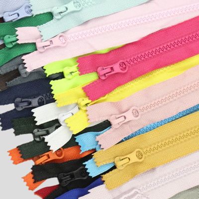 2pcs 40-120cm 5# Resin Zipper Single Open End Auto Lock Garment Bags DIY Sewing Craft Accessories Door Hardware Locks Fabric Material