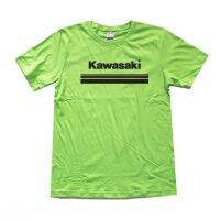 KAWA001 เสื้อยืด คอกลม สีเขียว คุณภาพเกรดพรีเมียม มอเตอร์ไซต์ เรซซิ่ง คาวาซากิ KAWASAKI GREEN TEAM ZX10R Z800 ER6N KLX