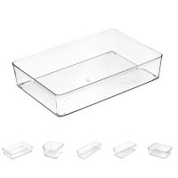 PET Clear Transparent Storage Drawer Containers Refrigerator Organizer Desktop Cosmetic Storage Boxes Decoration Organizer