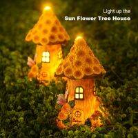 【CW】 Miniature Powered Led Garden Outdoor Walkway Resin Lamp Decoration