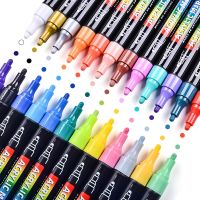 Roise 12 Color Acrylic Markers Pen Painting Art Supplies Children Stationery Office Student Supplies Cute Gel Pen Pencil kawaii Highlighters Markers