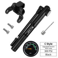 Bike Accessories Portable Bike Pump Gauge High Pressure Hand Pump Bicycle Inflator Schrader &amp; Presta Mini Bicycle Pump Alloy MTB