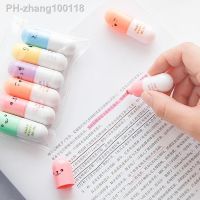 6pcs /Pack Cute Pill Mini Highlighter Marker Drawing Pen School Office Supply Kids Student Stationery