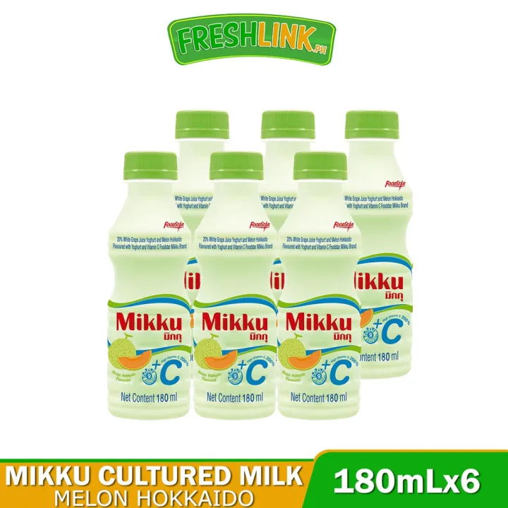 Mikku Yogurt Drink Melon 180ml (pack of 6) best milk to drink Lazada PH