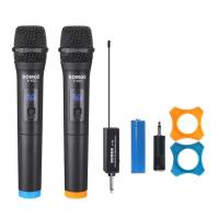 Wireless Microphone For Singing Rechargeable Dj Wireless Microphone System 164Ft Range Dual-Channel Cordless Singer Wireless System Handheld For Party Wedding Karaoke Singing reasonable