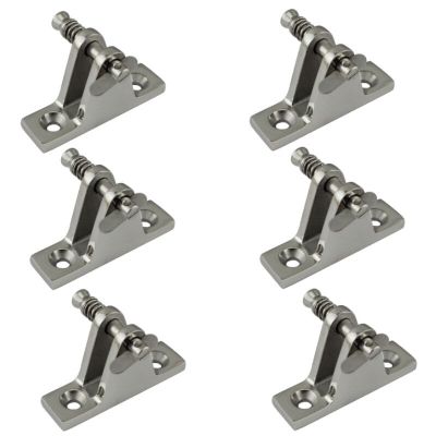 6Pcs/lot Marine 316 Stainless Steel Pipe Boat Deck Hinge 90 Degree Quick Release Removable Pin Rowing Boats Yacht Accessories Accessories