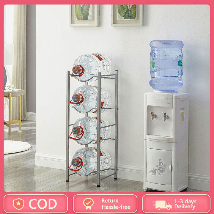 4 Layer Mineral Water Dispenser Rack Stand Water Container Gallon Jug