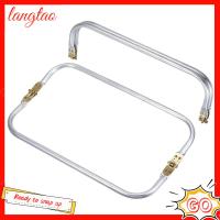 LANGTAO 2pcs โลหะสำหรับตกแต่ง กรอบกระเป๋าโลหะ รูปตัวยู สี่เหลี่ยมผืนผ้าทรงสี่เหลี่ยม ที่จับกรอบกระเป๋า ล็อคสี่เหลี่ยมผืนผ้า อลูมิเนียมอลูมินัม INNER Kiss clasp งานฝีมือโครงการ DIY