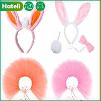 HATELI กระโปรงไหมพรมที่คาดผมสำหรับสัตว์เลี้ยงมีหูกระต่ายชุดเสื้อผ้าแต่งตัวอีสเตอร์แครอทเครื่องแต่งกายสัตว์เลี้ยงกระต่ายอีสเตอร์