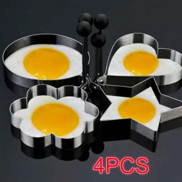 5Pcs Stainless Steel Fried Egg Mold Pancake Mould Omelette Mold