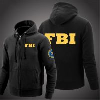 FBI 2021 Mens New Spring And Autumn Fashionable Printing Zipper Hoodies College Harajuku Casual Sport Jackets Sweatshirts Tops Size XS-4XL