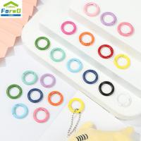 FORWDG 5pcs 13 สี ทริกเกอร์แบบกลม ตะขอโลหะผสมสังกะสี หัวเข็มขัด คลิปหนีบสแน็ป Spring O-Ring Buckles Carabiner Purses Handbags