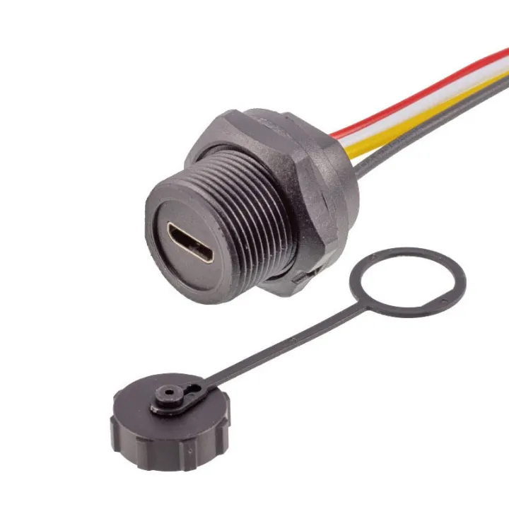 【CW】 M20 Outdoor Waterproof Micro USB Connector Date Adapter Female