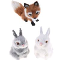 ◆ 1PCS Simulation Mini Pocket Toy Cute Artificial Animal Small Rabbit Fox Plush Toys Kids Toys Decorations Birthday Gift