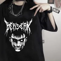 ญี่ปุ่น Anime Berserk Guts ตลก T เสื้อผู้ชาย Cool Manga กราฟิก Vintage เสื้อยืด Streetwear Graphic Tshirt Hip Hop Top Tees ชาย